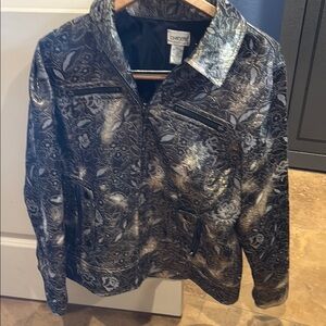 Chico's  metallic floral Jacket